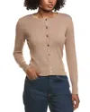 Hannah Rose Classic Button Cashmere-blend Cardigan In Neutral