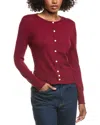Hannah Rose Classic Button Cashmere-blend Cardigan In Red