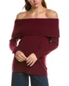 Hannah Rose Cowl Wool & Cashmere-blend Sweater In Red