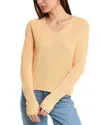 Hannah Rose Cropped Loose Shaker V-neck Cashmere-blend Sweater