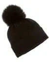 Hannah Rose Cross Country Stitch Wool & Cashmere-blend Hat In Black