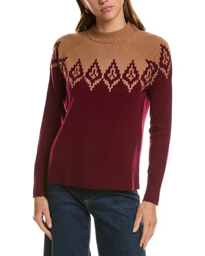 HANNAH ROSE HANNAH ROSE DIAMOND PEAK FAIRISLE WOOL & CASHMERE-BLEND SWEATER