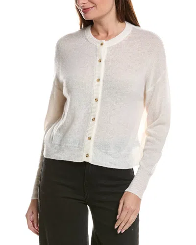 Hannah Rose Drop-shoulder 100% Cashmere Cardigan In Gray