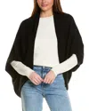 Hannah Rose Envelope Cashmere Wrap In Black