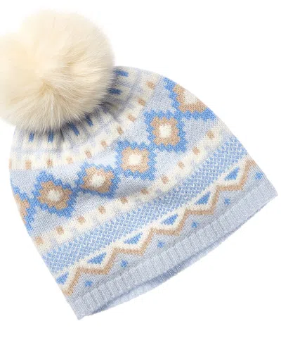 Hannah Rose Fairisle Pom Cashmere Hat