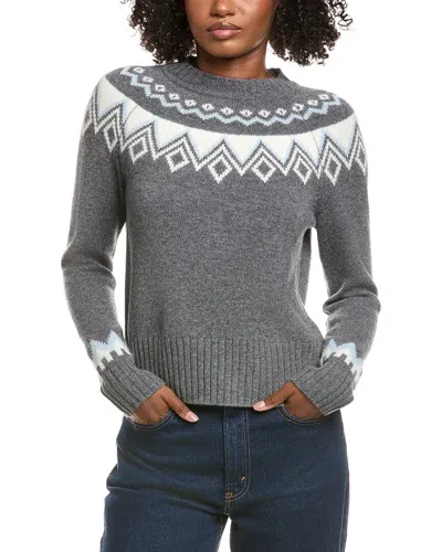 HANNAH ROSE FAIRISLE RAGLAN WOOL SWEATER