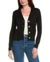 Hannah Rose Four-button Cashmere-blend Cardigan In Black