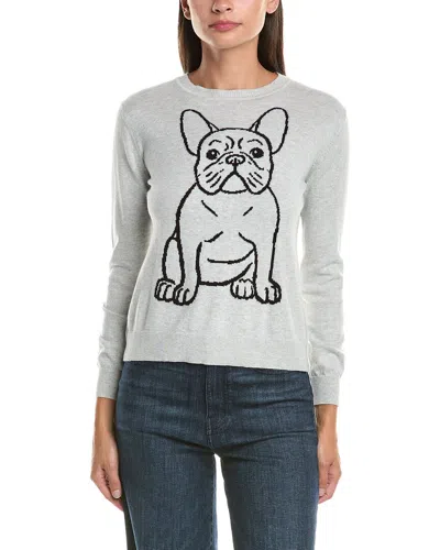 Hannah Rose Frenchie Cashmere-blend Sweater In Gray