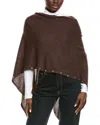 Hannah Rose Gold Button Cashmere Topper In Brown