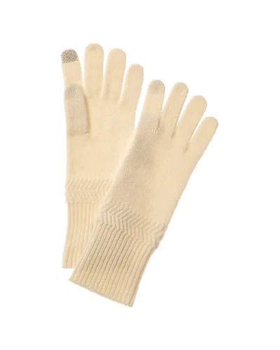 HANNAH ROSE HANNAH ROSE HERRINGBONE TRIM CASHMERE GLOVES