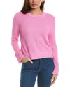 Hannah Rose Honeycomb Knit Cashmere-blend Sweater In Pink