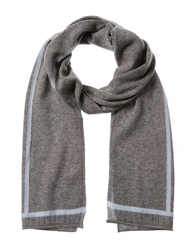 Hannah Rose Jersey Roll Welt Cashmere Scarf, Grey In Gray