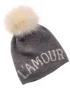 Hannah Rose L'amour Cashmere Hat In Gray