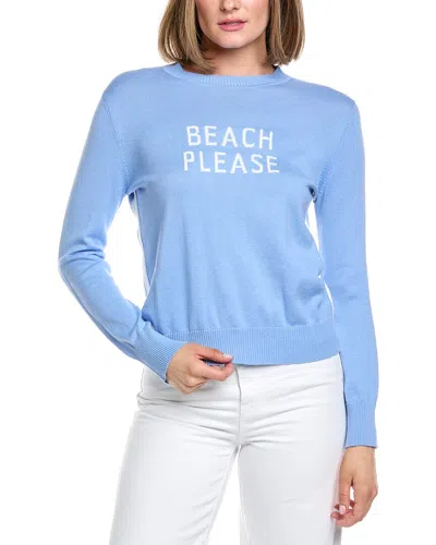 Hannah Rose Let's Toast Cashmere-blend Sweater In Blue