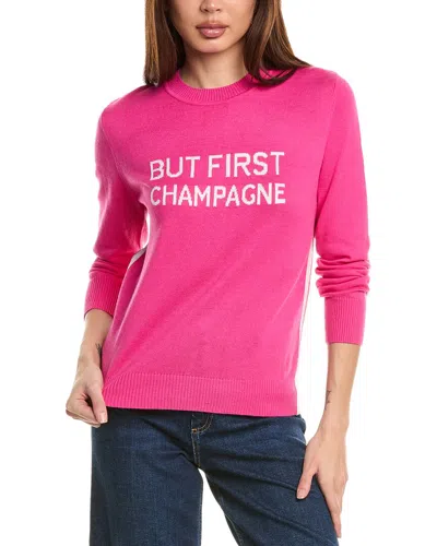 Hannah Rose Let's Toast Cashmere-blend Sweater In Pink
