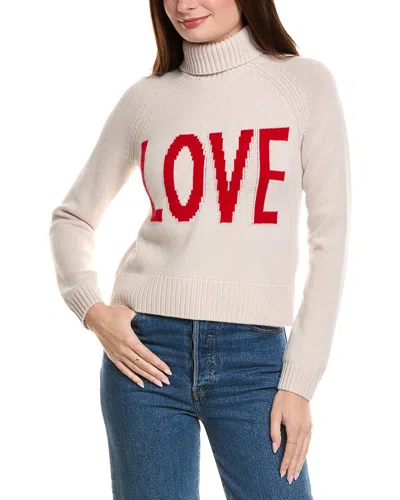Hannah Rose Love Turtleneck Raglan Wool & Cashmere-blend Pullover In Pink