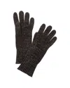 Hannah Rose Lurex Cashmere Gloves In Black