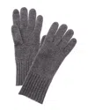 Hannah Rose Lurex Cashmere Gloves In Gray