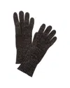 Hannah Rose Lurex Cashmere Gloves In Gray