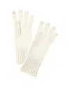 Hannah Rose Lurex Cashmere Gloves In Neutral