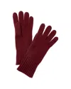 Hannah Rose Lurex Cashmere Gloves In Red