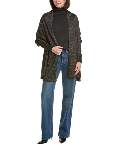 Hannah Rose Lurex Cashmere Scarf In Black