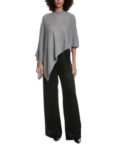 Hannah Rose Lurex Cashmere Topper In Gray