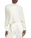 Hannah Rose Lurex Cashmere Topper In White