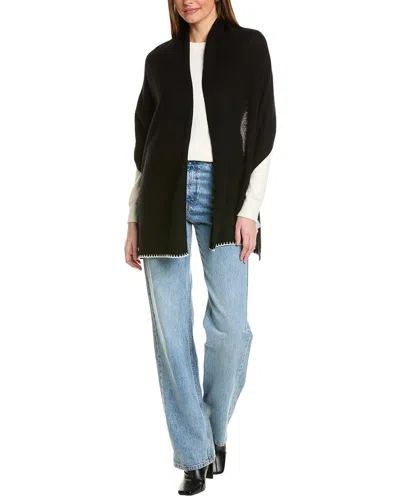 Hannah Rose Luxe Mini Cashmere Travel Wrap In Black
