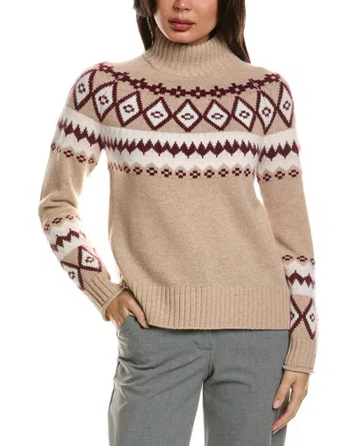 Hannah Rose Merino Fair Isle Wool & Angora-blend Sweater In Brown