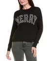 Hannah Rose Merry Crewneck Cashmere-blend Sweater In Black
