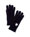 Hannah Rose Mini Heart Intarsia Cashmere Gloves In Blue