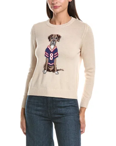 Hannah Rose Most Valuable Player Cashmere-blend Sweater In Neutral