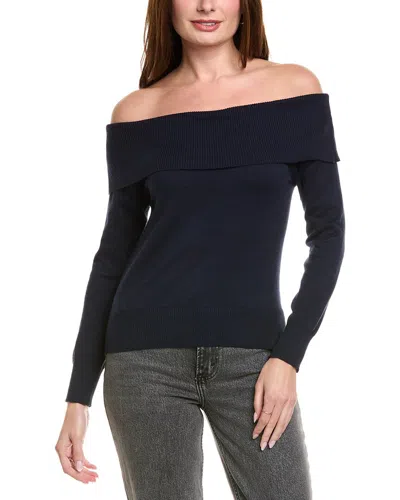 HANNAH ROSE OFF-THE-SHOULDER CASHMERE-BLEND PULLOVER