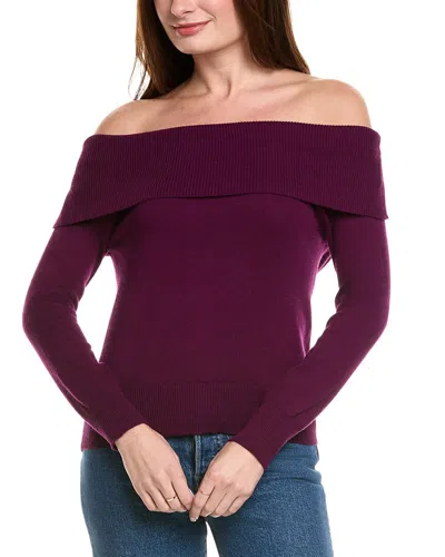 HANNAH ROSE OFF-THE-SHOULDER CASHMERE-BLEND PULLOVER