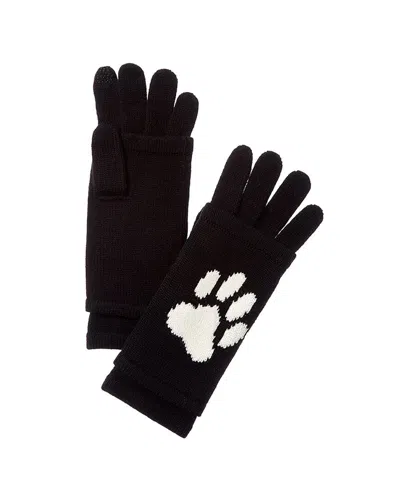 HANNAH ROSE PAW PRINT INTARSIA WOOL & CASHMERE-BLEND 3-IN-1 GLOVES