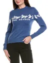 Hannah Rose Peak Season Intarsia Cashmere-blend Pullover In Blue