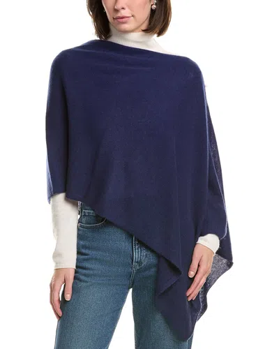 Hannah Rose Pearl Trim Cashmere Topper In Blue