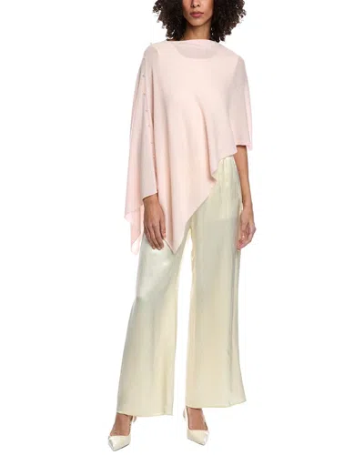 Hannah Rose Pearl Trim Cashmere Topper In Pink