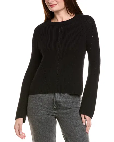 HANNAH ROSE HANNAH ROSE PICOT STITCH SHAKER CREWNECK CASHMERE-BLEND SWEATER