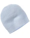 Hannah Rose Plush Waffle Stitch Cashmere Beanie In Blue