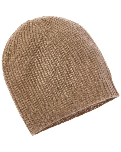 HANNAH ROSE HANNAH ROSE PLUSH WAFFLE STITCH CASHMERE BEANIE