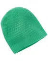 Hannah Rose Plush Waffle Stitch Cashmere Beanie In Green