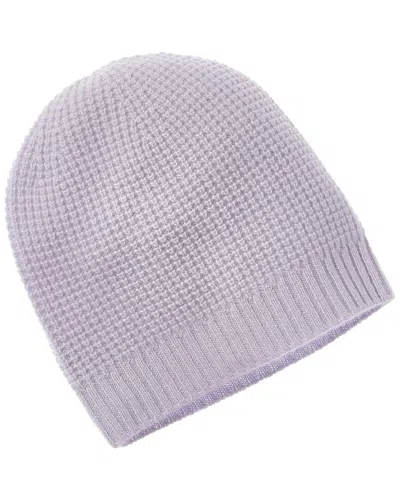 Hannah Rose Plush Waffle Stitch Cashmere Beanie In Grey
