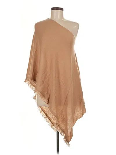 Pre-owned Hannah Rose Poncho In Tan