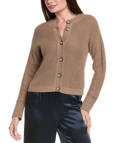 Hannah Rose Priscilla Cashmere-blend Cardigan In Brown