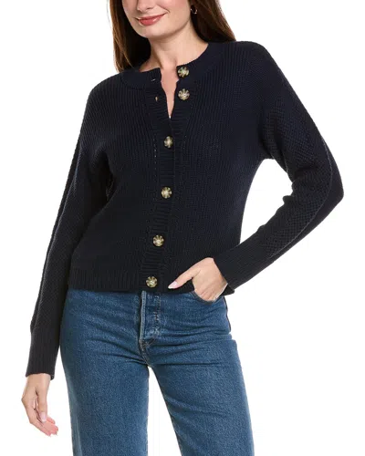 Hannah Rose Priscilla Cashmere-blend Cardigan In Black