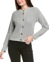 Hannah Rose Priscilla Cashmere-blend Cardigan In Gray
