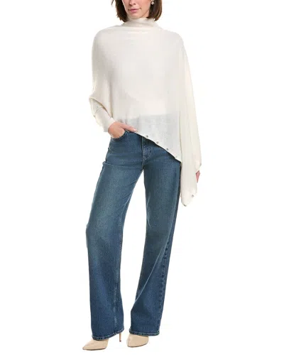 Hannah Rose Rhinestone Cashmere Topper In White