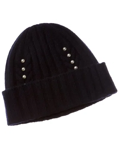 HANNAH ROSE HANNAH ROSE RIB & CABLE PEARLS CASHMERE HAT